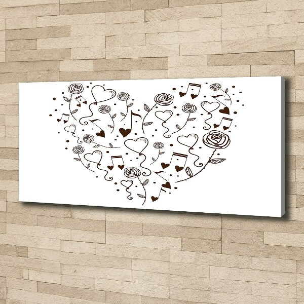 Foto en lienzo con acabado profesional horizontal Corazón