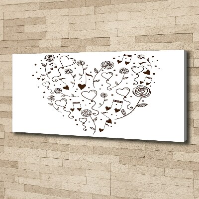 Foto en lienzo con acabado profesional horizontal Corazón