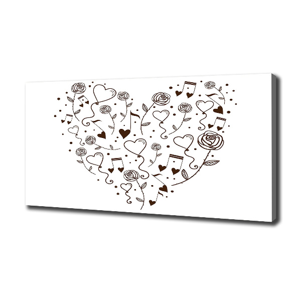 Foto en lienzo con acabado profesional horizontal Corazón