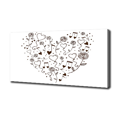Foto en lienzo con acabado profesional horizontal Corazón
