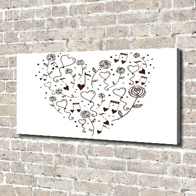 Foto en lienzo con acabado profesional horizontal Corazón