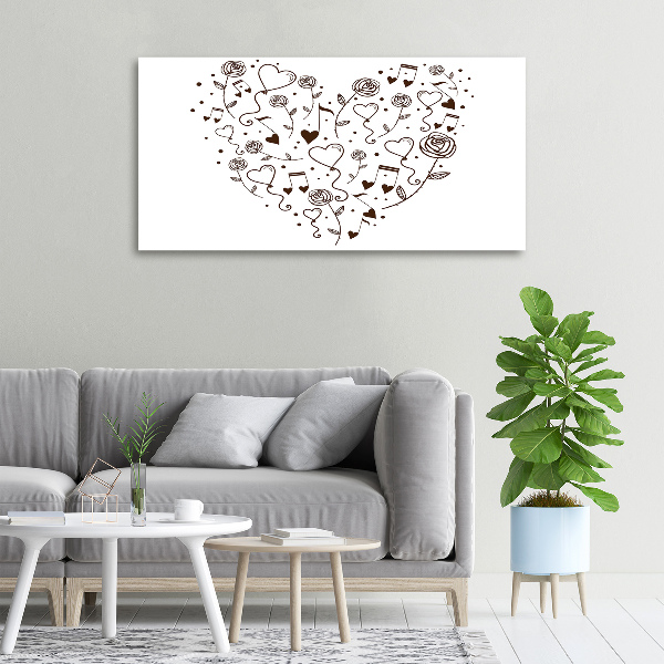 Foto en lienzo con acabado profesional horizontal Corazón