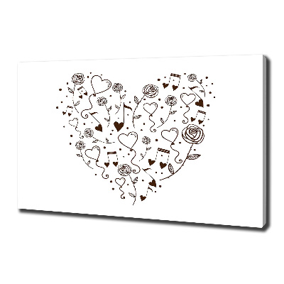 Foto en lienzo con acabado profesional horizontal Corazón