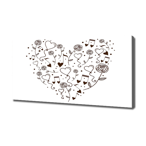 Foto en lienzo con acabado profesional horizontal Corazón