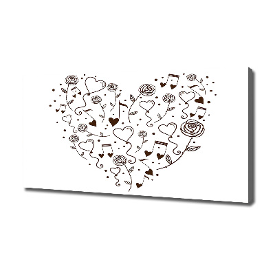 Foto en lienzo con acabado profesional horizontal Corazón