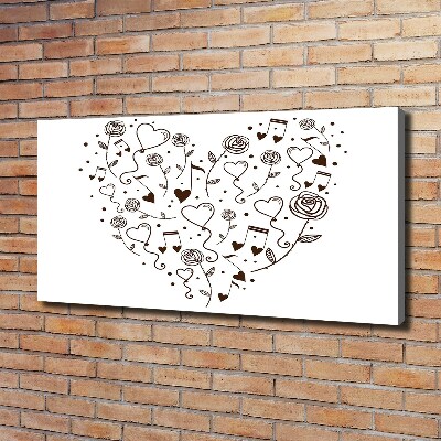 Foto en lienzo con acabado profesional horizontal Corazón
