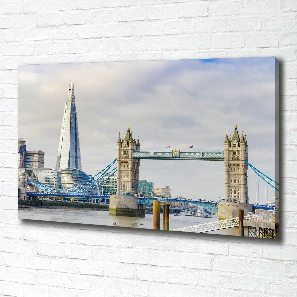 Cuadro canvas con impresión uv duradera horizontal Támesis de Londres