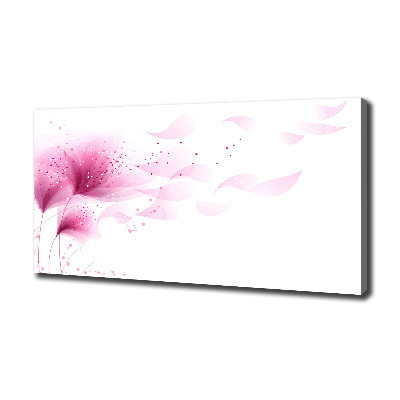 Cuadro canvas con impresión uv duradera horizontal Flor rosa