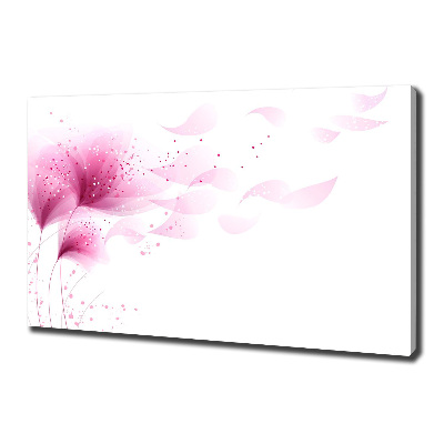Cuadro canvas con impresión uv duradera horizontal Flor rosa