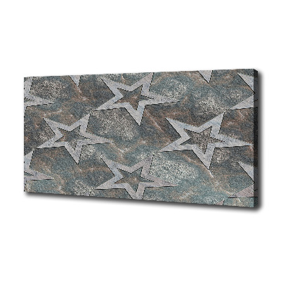 Cuadro canvas moderno de gran formato horizontal Estrellas de piedra