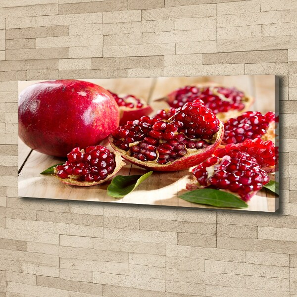 Cuadro canvas con impresión uv duradera horizontal Granada con hojas