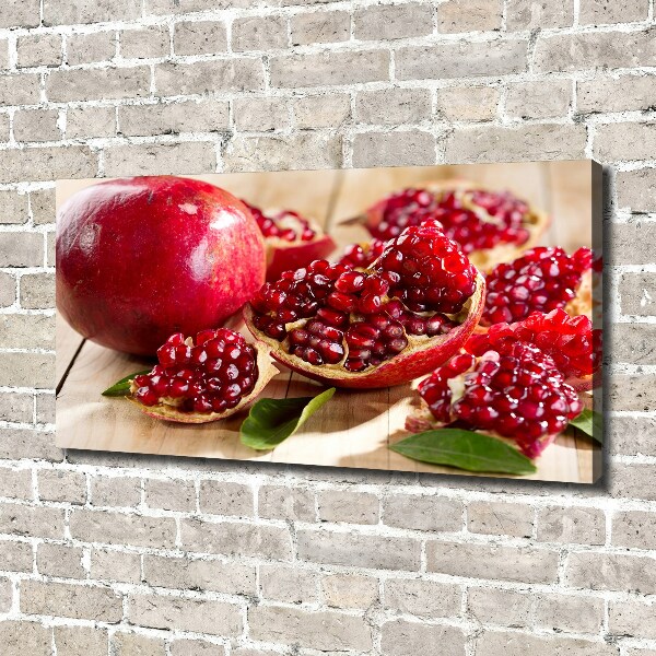 Cuadro canvas con impresión uv duradera horizontal Granada con hojas