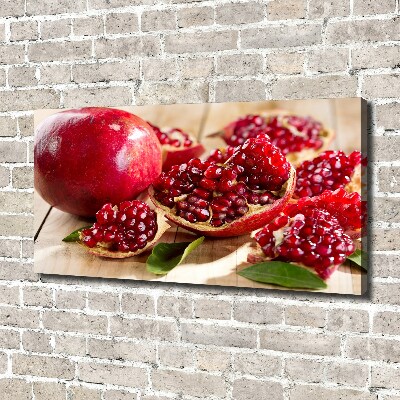 Cuadro canvas con impresión uv duradera horizontal Granada con hojas