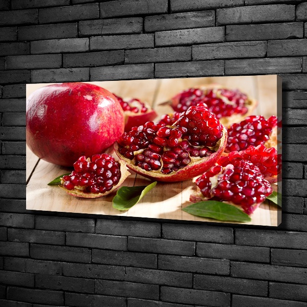 Cuadro canvas con impresión uv duradera horizontal Granada con hojas