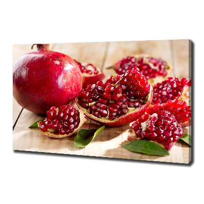 Cuadro canvas con impresión uv duradera horizontal Granada con hojas