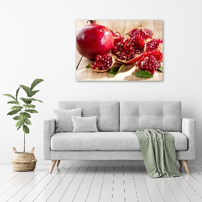 Cuadro canvas con impresión uv duradera horizontal Granada con hojas