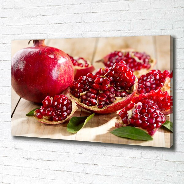 Cuadro canvas con impresión uv duradera horizontal Granada con hojas