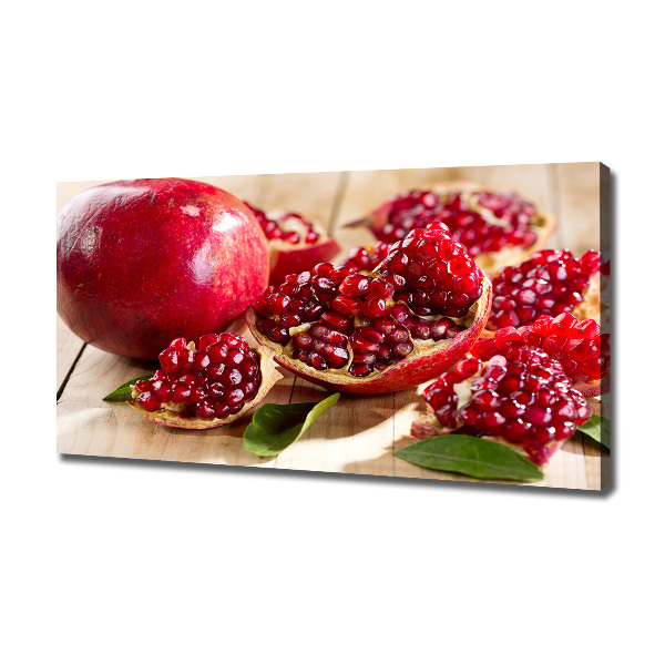 Cuadro canvas con impresión uv duradera horizontal Granada con hojas