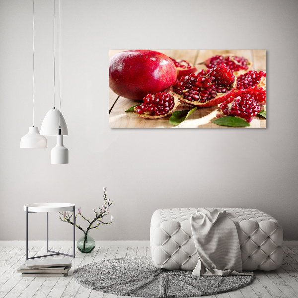 Cuadro canvas con impresión uv duradera horizontal Granada con hojas