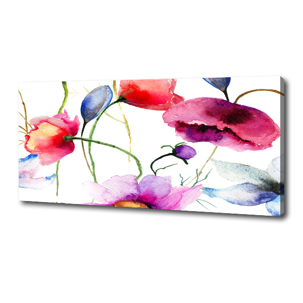 Cuadro canvas con impresión uv duradera horizontal Amapolas