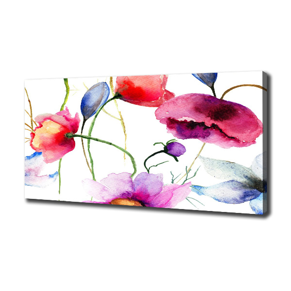 Cuadro canvas con impresión uv duradera horizontal Amapolas