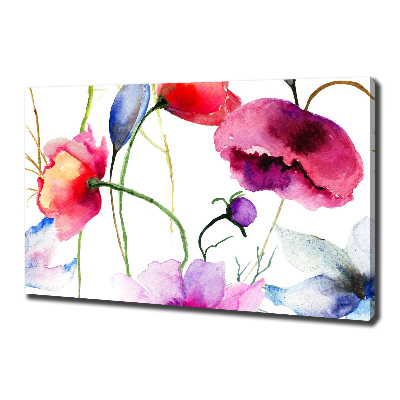 Cuadro canvas con impresión uv duradera horizontal Amapolas