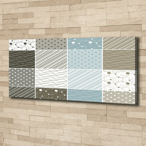 Cuadro canvas moderno de gran formato horizontal Patrones geométricos