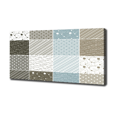 Cuadro canvas moderno de gran formato horizontal Patrones geométricos