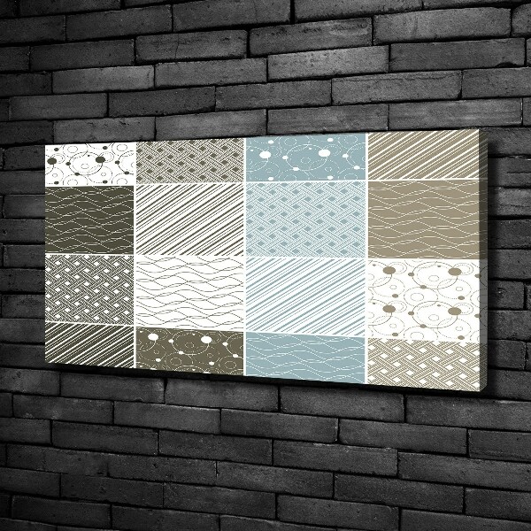 Cuadro canvas moderno de gran formato horizontal Patrones geométricos