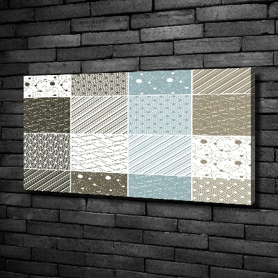 Cuadro canvas moderno de gran formato horizontal Patrones geométricos