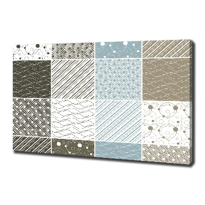 Cuadro canvas moderno de gran formato horizontal Patrones geométricos