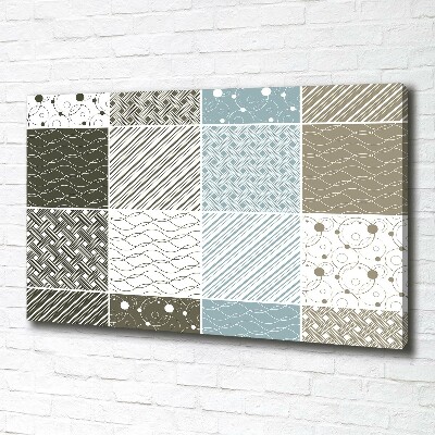 Cuadro canvas moderno de gran formato horizontal Patrones geométricos
