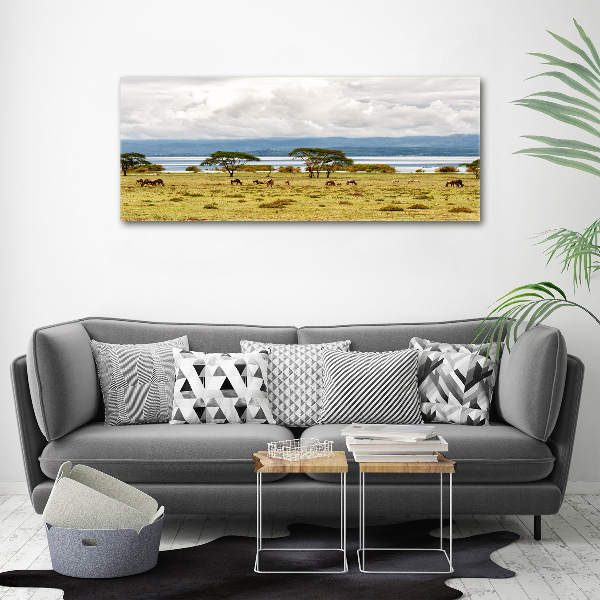 Cuadro canvas con impresión uv duradera horizontal Lago Naivasha