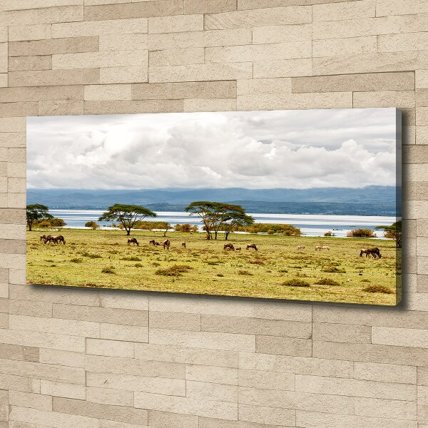 Cuadro canvas con impresión uv duradera horizontal Lago Naivasha