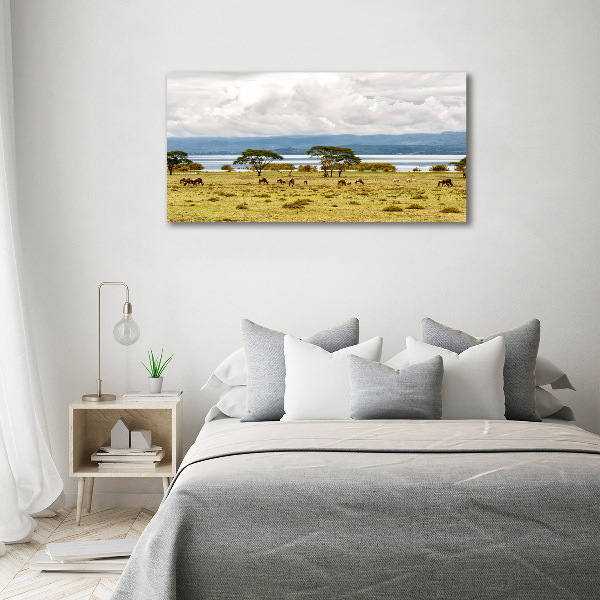 Cuadro canvas con impresión uv duradera horizontal Lago Naivasha