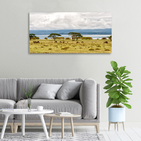Cuadro canvas con impresión uv duradera horizontal Lago Naivasha