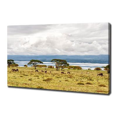 Cuadro canvas con impresión uv duradera horizontal Lago Naivasha