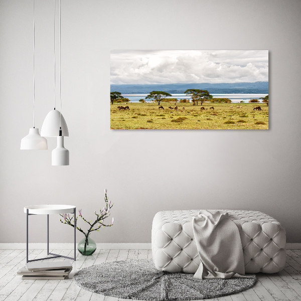 Cuadro canvas con impresión uv duradera horizontal Lago Naivasha