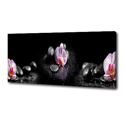 Cuadro canvas moderno de gran formato horizontal Orquídea
