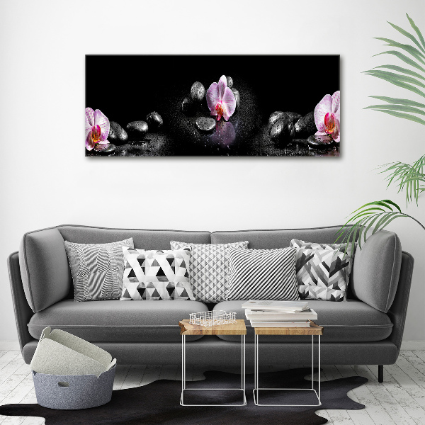 Cuadro canvas moderno de gran formato horizontal Orquídea