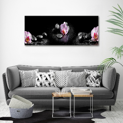 Cuadro canvas moderno de gran formato horizontal Orquídea