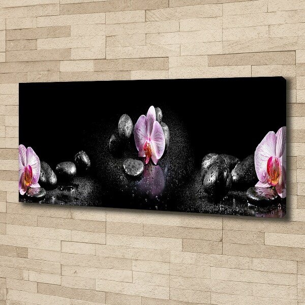 Cuadro canvas moderno de gran formato horizontal Orquídea