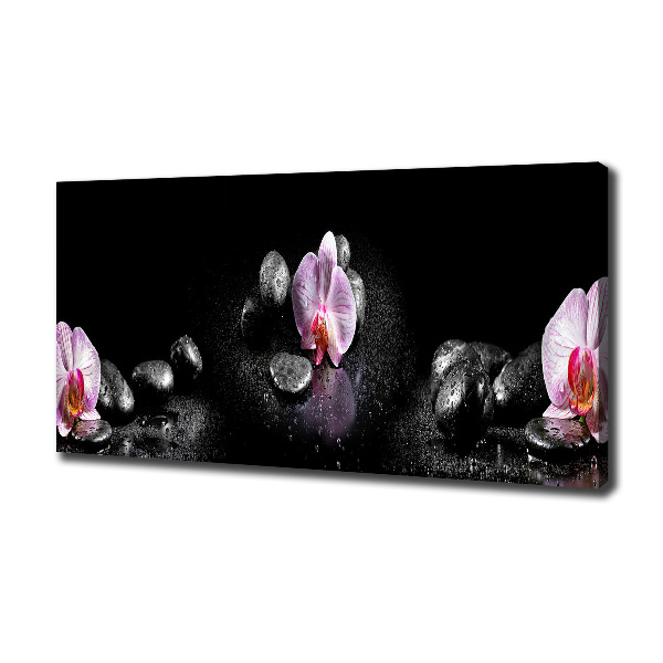 Cuadro canvas moderno de gran formato horizontal Orquídea