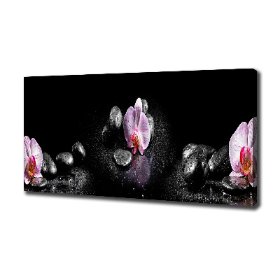 Cuadro canvas moderno de gran formato horizontal Orquídea