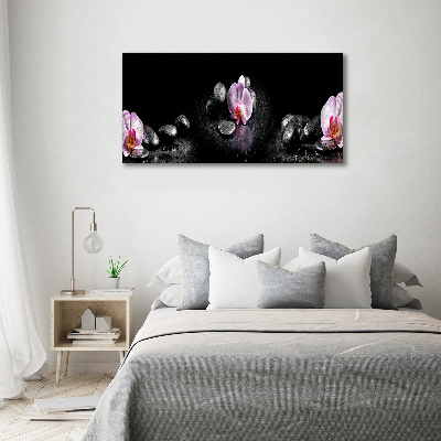 Cuadro canvas moderno de gran formato horizontal Orquídea