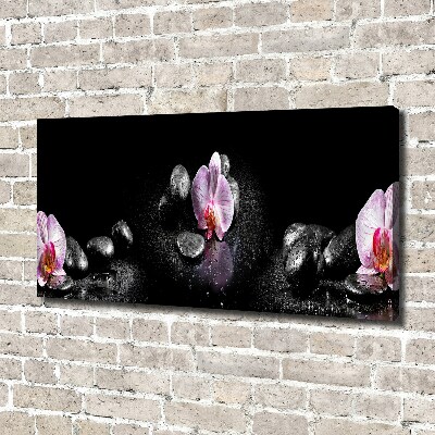 Cuadro canvas moderno de gran formato horizontal Orquídea