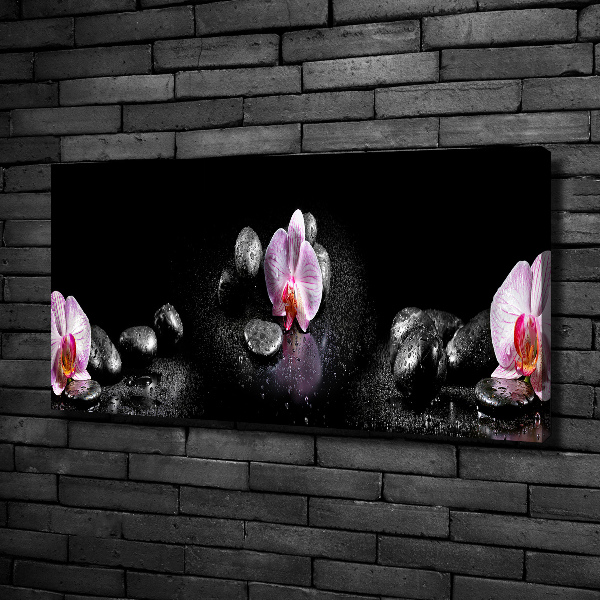 Cuadro canvas moderno de gran formato horizontal Orquídea
