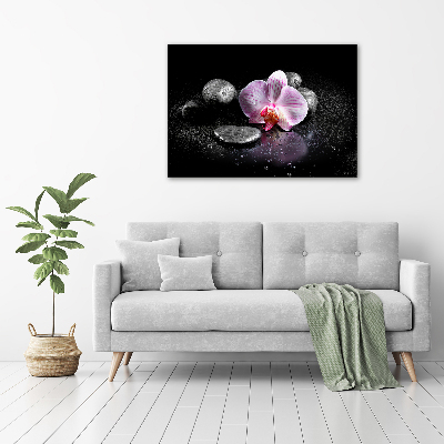 Cuadro canvas moderno de gran formato horizontal Orquídea