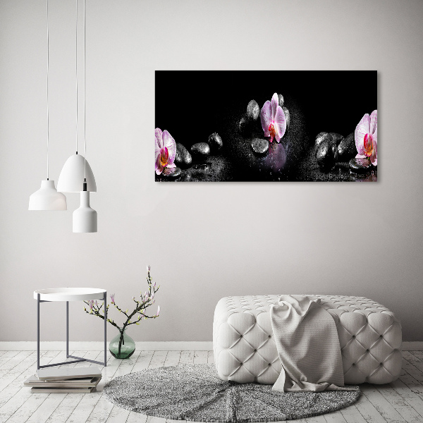 Cuadro canvas moderno de gran formato horizontal Orquídea