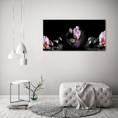 Cuadro canvas moderno de gran formato horizontal Orquídea